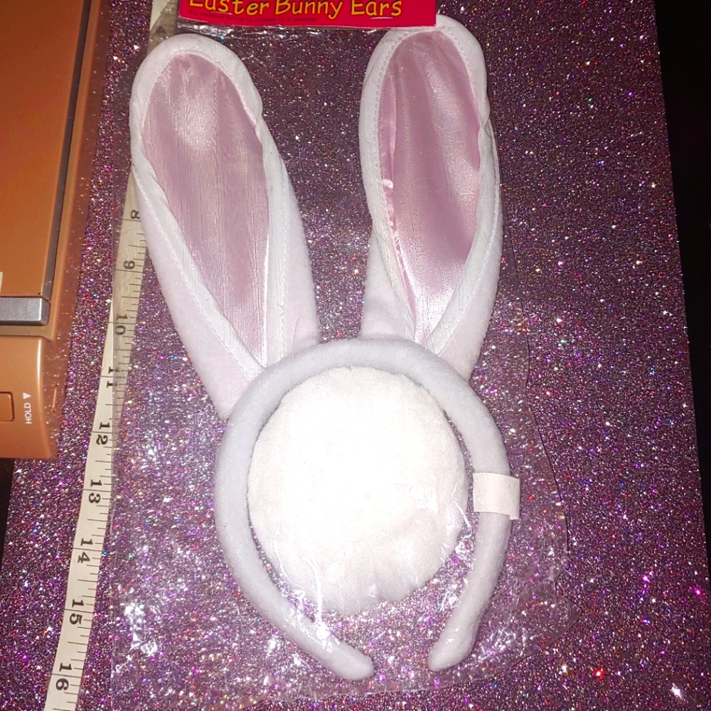 Halloween Accessories Set Easter Bunny Ears Headband & Tail Bunny Costume
